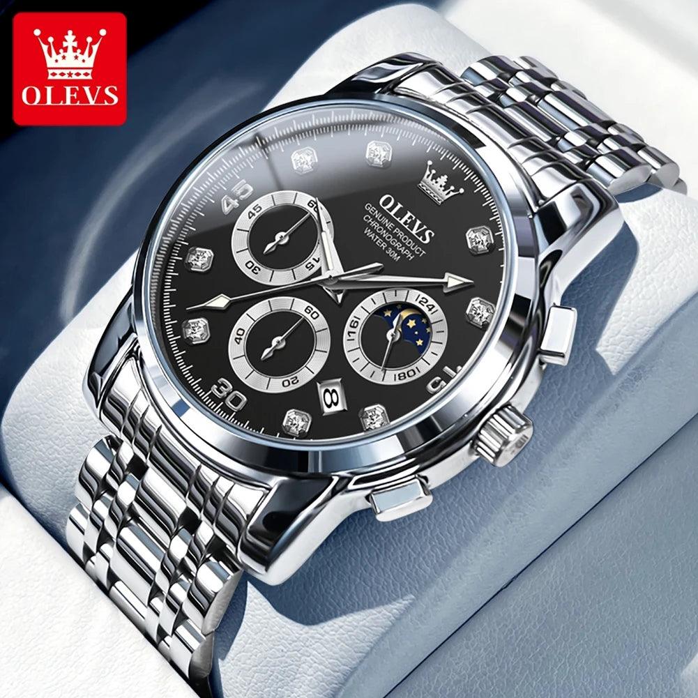 OLEVS 2889 Luxury Watch for Men Original Quartz Wristwatches