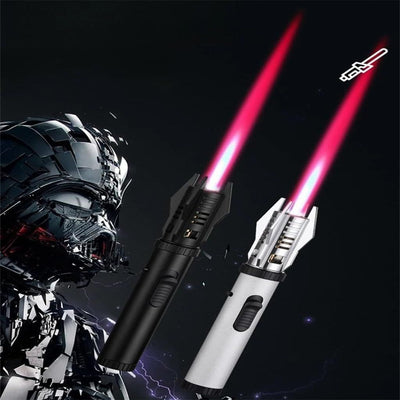 “Planet Lightsaber Butane Gas Lighter jet flame design”
