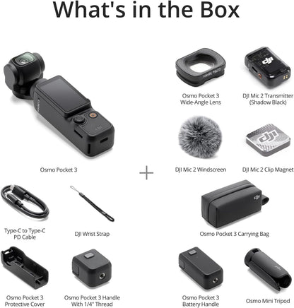 DJI Osmo Pocket 3 Creator Combo 4K120fps Ultra HD Vlog Camera with DJI Mic 2