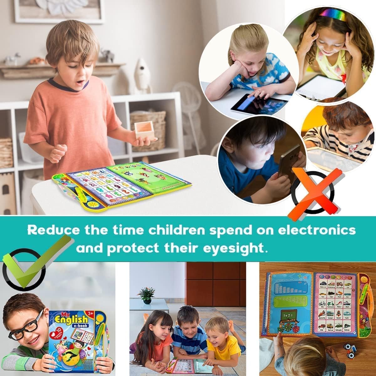 كتاب ABC تفاعلي – Electronic Learning Book لتعليم الأطفال 3+ الحروف والأصوات بالألعاب